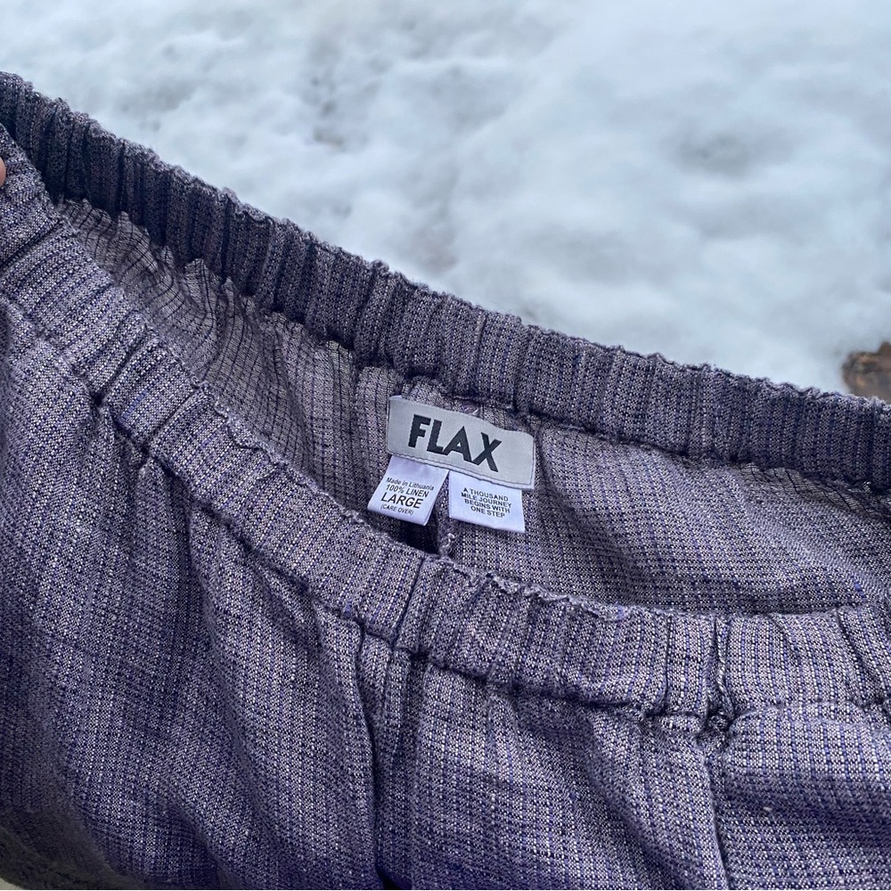 FLAX 100% Linen Wide-leg Pants